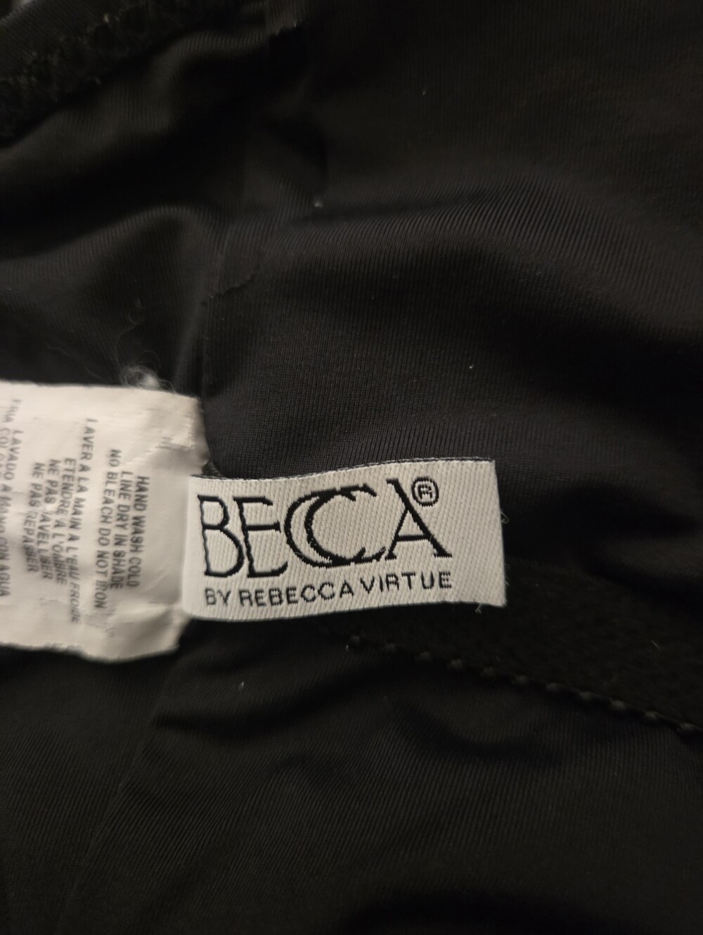 Becca by Rebecca Virtue Black One Piece with Cut Out Keyhole Womens Size L - Picture 10 of 11
